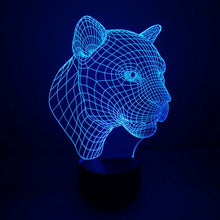 Load image into Gallery viewer, 7 Color Discoloration Creative Visual Stereo Lamp Desk Lamp Night Light, Leopard Style