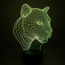 Load image into Gallery viewer, 7 Color Discoloration Creative Visual Stereo Lamp Desk Lamp Night Light, Leopard Style