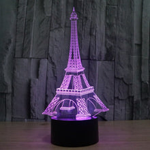 Load image into Gallery viewer, 7 Color Discoloration Creative Visual Stereo Lamp Desk Lamp Night Light, Eiffel Tower Style
