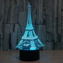 Load image into Gallery viewer, 7 Color Discoloration Creative Visual Stereo Lamp Desk Lamp Night Light, Eiffel Tower Style