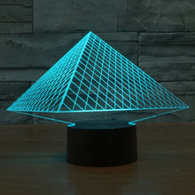 Load image into Gallery viewer, 7 Colour Discoloration Creative Visual Stereo Lamp Desk Lamp Night Light, Pyramid Style