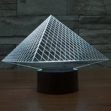 Load image into Gallery viewer, 7 Colour Discoloration Creative Visual Stereo Lamp Desk Lamp Night Light, Pyramid Style