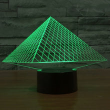 Load image into Gallery viewer, 7 Colour Discoloration Creative Visual Stereo Lamp Desk Lamp Night Light, Pyramid Style
