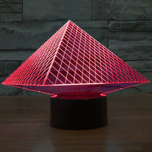 Load image into Gallery viewer, 7 Colour Discoloration Creative Visual Stereo Lamp Desk Lamp Night Light, Pyramid Style