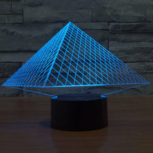 Load image into Gallery viewer, 7 Colour Discoloration Creative Visual Stereo Lamp Desk Lamp Night Light, Pyramid Style