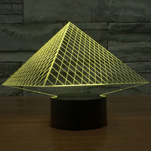Load image into Gallery viewer, 7 Colour Discoloration Creative Visual Stereo Lamp Desk Lamp Night Light, Pyramid Style