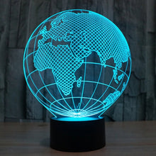 Load image into Gallery viewer, 7 Colour Discoloration Creative Visual Stereo Lamp Desk Lamp Night Light, European Globe Style
