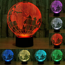Load image into Gallery viewer, 7 Colour Discoloration Creative Visual Stereo Lamp Desk Lamp Night Light, European Globe Style