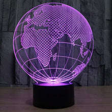 Load image into Gallery viewer, 7 Colour Discoloration Creative Visual Stereo Lamp Desk Lamp Night Light, European Globe Style