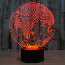 Load image into Gallery viewer, 7 Colour Discoloration Creative Visual Stereo Lamp Desk Lamp Night Light, European Globe Style