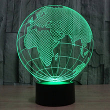 Load image into Gallery viewer, 7 Colour Discoloration Creative Visual Stereo Lamp Desk Lamp Night Light, European Globe Style