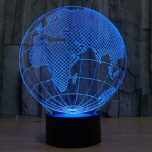 Load image into Gallery viewer, 7 Colour Discoloration Creative Visual Stereo Lamp Desk Lamp Night Light, European Globe Style