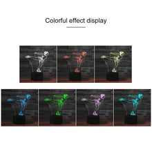 Load image into Gallery viewer, Ice Skating Black Base Creative 3D LED Decorative Night Light, Powered by USB and Battery, Powered by USB and Battery