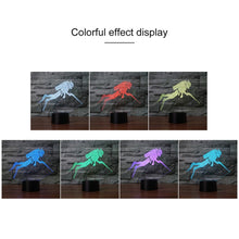 Load image into Gallery viewer, Diving Black Base Creative 3D LED Decorative Night Light, Powered by USB and Battery, Powered by USB and Battery