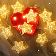 Load image into Gallery viewer, 20 LEDs Teenage Style Warm Fairy Decorative Lamp for Christmas, Wedding, Bedroom, Cracked Star