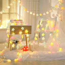 Load image into Gallery viewer, 20 LEDs Teenage Style Warm Fairy Decorative Lamp for Christmas, Wedding, Bedroom, Cracked Star