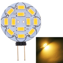 Load image into Gallery viewer, G4 12 LEDs SMD 5730 360LM 2800-3200K Round Shape Stepless Dimming Energy Saving Light Pin Base Lamp Bulb, DC 12V, G4 12LEDs SMD 5730 360LM, G4 12 LEDs SMD 5730 360LM