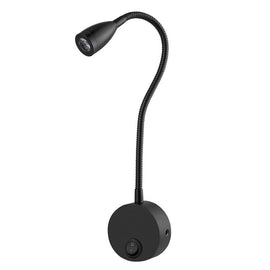 160 LM 3000-3200K Wall Mount Light Wall Sconce Lamp, Got the CE / FCC Certification, Goose Neck Length: 30cm, US/EU Plug, Default Delivery US Plug, CL-06b Black Shell