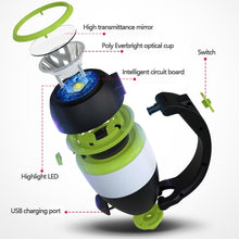 Load image into Gallery viewer, L001 5W USB Charging Hand-held LED Camping Lamp with Power Bank Function(Green), LED6908, LED6908L, LED6908R