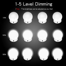 Load image into Gallery viewer, 120LM 7000K USB Charging Hollywood Style Cosmetic Lighted Bulb Dresser Lamp, Cable Length: 4.6m, DC 5V