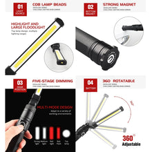Load image into Gallery viewer, W552 280LM USB Rechargeable Folding Mobile Handheld Work Emergency Light, Size: 13.5 x 3.8cm, W552