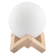 Load image into Gallery viewer, USB Charging 2-Color Changing Energy-saving LED Night Light with Wooden Holder Base, Touch Control 2-Color(10cm)