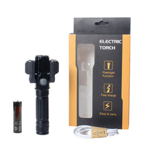 Load image into Gallery viewer, KS-738 USB Charging Waterproof T6+XPE Zoomable LED Flashlight with 4-Modes &amp; 18650 lithium battery, KS-738 (&amp;18650)