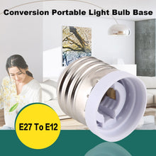Load image into Gallery viewer, E27 to E12 Light Lamp Bulbs Adapter Converter, E27 to E12