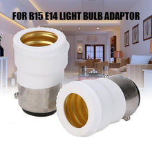 Load image into Gallery viewer, B15 to E14 Light Lamp Bulbs Adapter Converter, B15 to E14