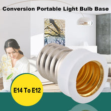 Load image into Gallery viewer, E14 to E12 Light Lamp Bulbs Adapter Converter, E14 to E12