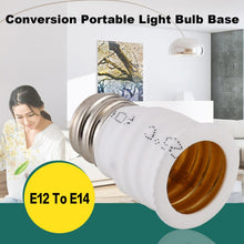 Load image into Gallery viewer, E12 to E14 Light Lamp Bulbs Adapter Converter, E12 to E14 (Black), E12 to E14 (White)