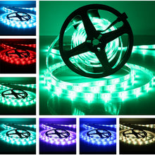 Load image into Gallery viewer, 5m 150 LEDs SMD 5050 IP65 Waterproof Bluetooth RGB Light Strip with 24-keys Remote Control, EU Plug, 5m 150 LEDs IP65