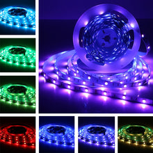 Load image into Gallery viewer, 20m 600 LEDs SMD 5050 IP44 Waterproof RGB Light Strip with 24-keys Bluetooth + Music Remote Control, EU Plug, 20m 600 LEDs IP44