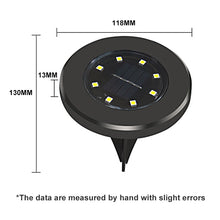 Load image into Gallery viewer, 4 PCS 8 LEDs IP65 Waterproof Solar Powered Buried Lamp Garden Villa Garden Lawn Decorative Spotlight