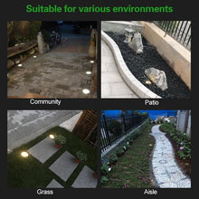 Load image into Gallery viewer, 4 PCS 8 LEDs IP65 Waterproof Solar Powered Buried Lamp Garden Villa Garden Lawn Decorative Spotlight