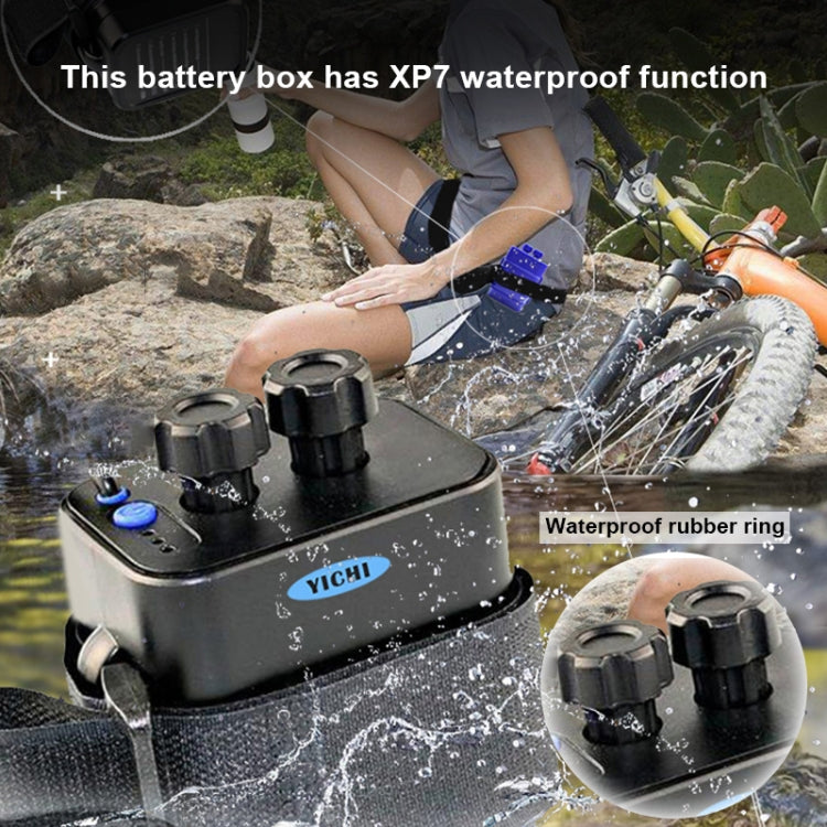 6 Sections 18650 Battery Multi-function Mobile Power Box with 8.4v Round Head & 5v USB Dual Voltage Output Without Battery