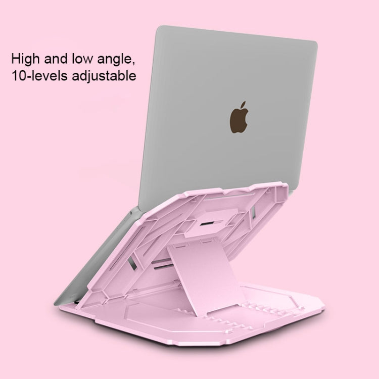 T3 Multi-function Hollow Design Cooling Bracket with 10-Level Adjustable Angle for Notebook,  MacBook, iPad, Mobile Phones, T3 (Black), T3 (Pink), T3 (Blue), T3 (White)