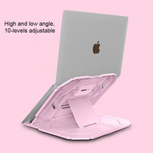Load image into Gallery viewer, T3 Multi-function Hollow Design Cooling Bracket with 10-Level Adjustable Angle for Notebook,  MacBook, iPad, Mobile Phones, T3 (Black), T3 (Pink), T3 (Blue), T3 (White)