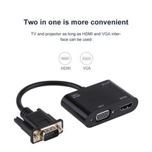 Load image into Gallery viewer, 2 in 1 VGA to HDMI + VGA 15 Pin HDTV Adapter Converter with Audio