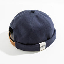 Load image into Gallery viewer, Solid Color Retro Classic Sailor Hat Beanie Cuffed Melon Cap