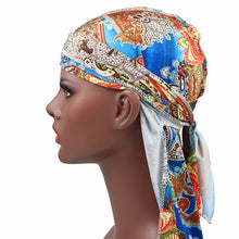 Load image into Gallery viewer, b-1 High Elastic Printing Long-tailed Pirate Hat Headkerchief Chemotherapy Cap