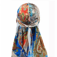 Load image into Gallery viewer, b-1 High Elastic Printing Long-tailed Pirate Hat Headkerchief Chemotherapy Cap