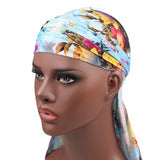 b-2 High Elastic Printing Long-tailed Pirate Hat Headkerchief Chemotherapy Cap