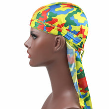 Load image into Gallery viewer, w-1 Camouflage Printing Long-tailed Pirate Hat Turban Cap