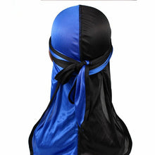 Load image into Gallery viewer, Double-coloured Silk Satin Long-tailed Pirate Hat Turban Cap Chemotherapy Cap