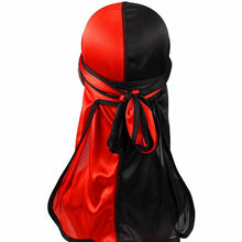Load image into Gallery viewer, Double-coloured Silk Satin Long-tailed Pirate Hat Turban Cap Chemotherapy Cap