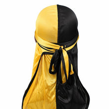 Load image into Gallery viewer, Double-coloured Silk Satin Long-tailed Pirate Hat Turban Cap Chemotherapy Cap