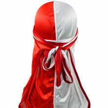 Load image into Gallery viewer, Double-coloured Silk Satin Long-tailed Pirate Hat Turban Cap Chemotherapy Cap