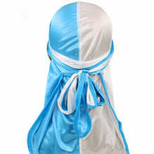 Load image into Gallery viewer, Double-coloured Silk Satin Long-tailed Pirate Hat Turban Cap Chemotherapy Cap