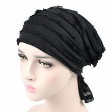 Load image into Gallery viewer, Muslim Stacking Cap Chiffon Fold Turban Cap Chemotherapy Cap